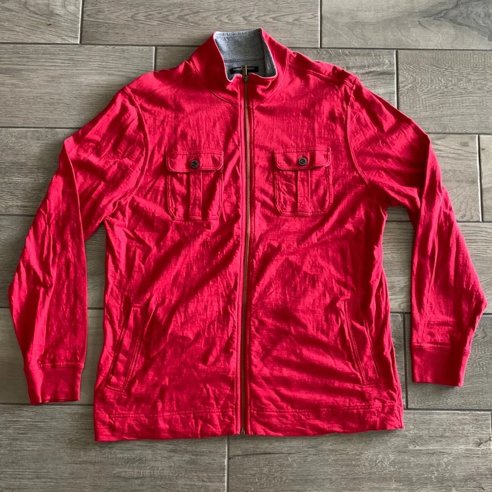 Men’s Banana Republic Mock Neck Full Zip Long Sleeve Shirt - Picture 1 of 7